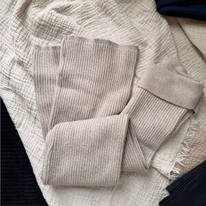 Aerie Cozy Ribbed Knit Pants High Rise